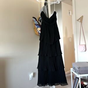 Seriously Sensational Black Strapless Tiered Maxi Dress XL Lulus